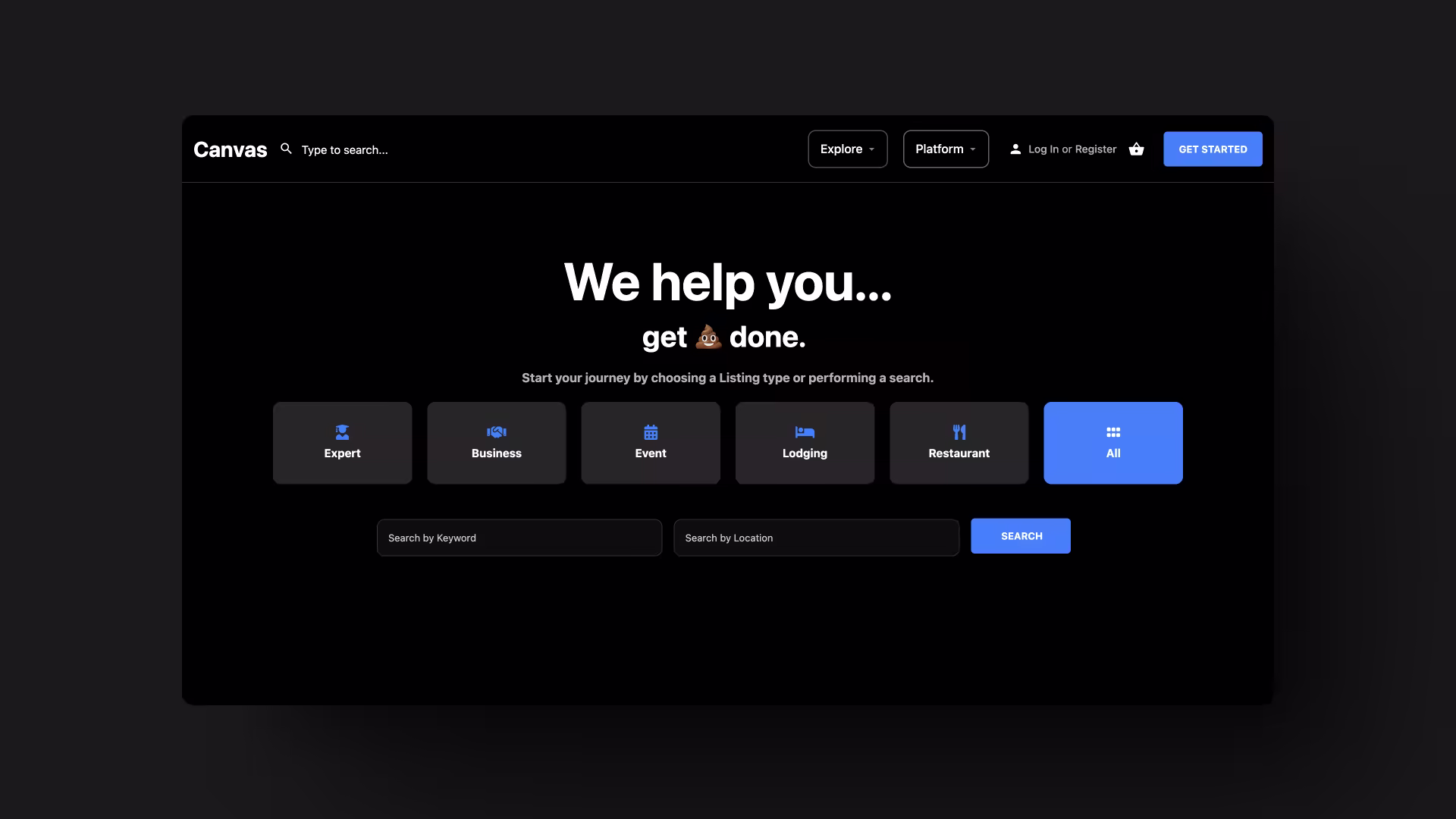 mylisting starter site dark mode