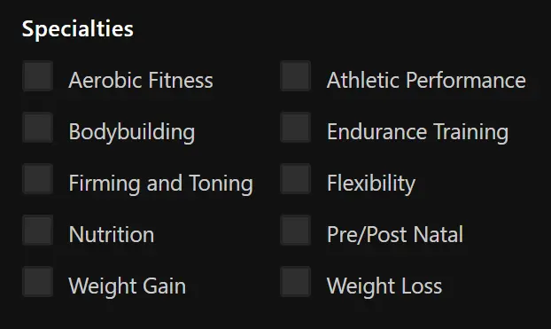 mylisting club display explore page advanced search form checkboxes in two columns