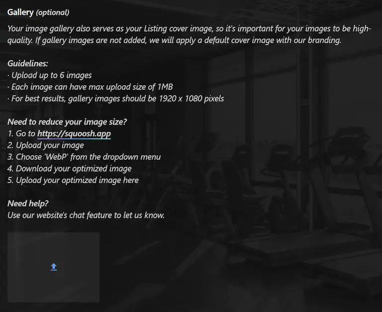 mylisting club listing image fields governance education