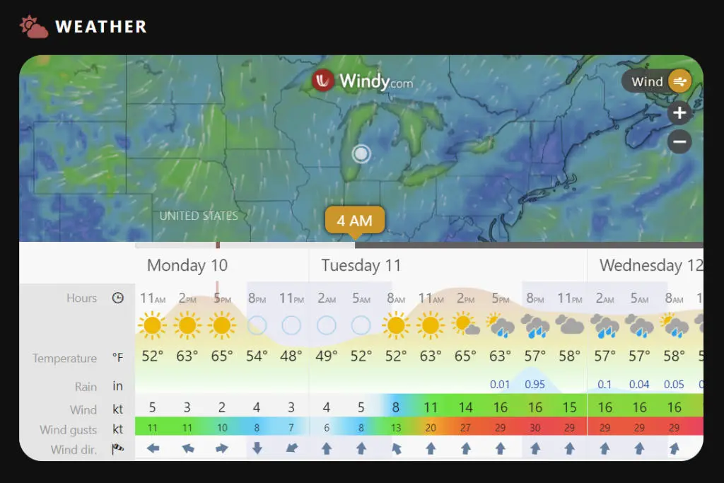 mylisting single listings weather block