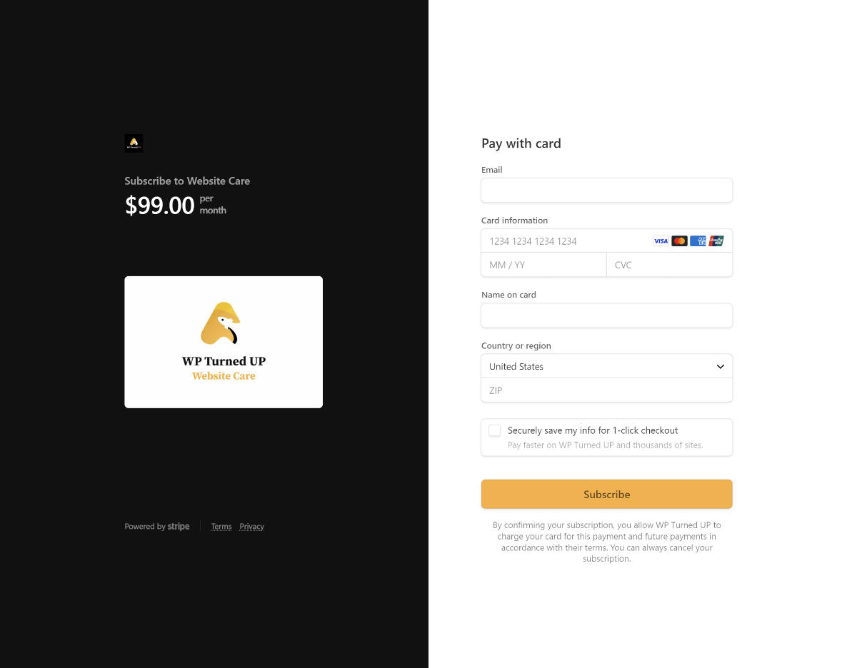 stripe payment link branding